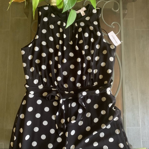 DRESS BARN POLKA DOT JUMPSUIT SIZE 10 - Picture 7 of 9